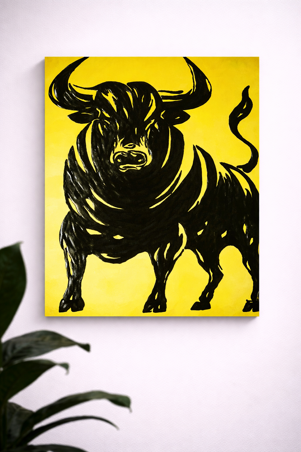 TORO DE LUMIÈRE – 50L x 60H cm Peinture acrylique sur châssis entoilé. - ANMARY