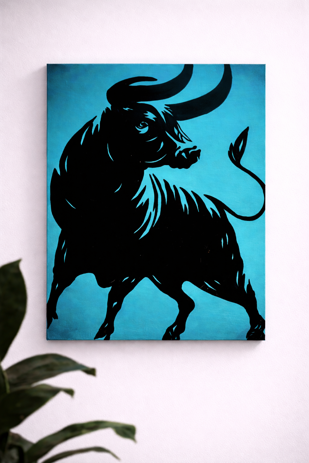 SILENCE DE TORO – 50L x 60H cm Peinture acrylique sur châssis entoilé. - ANMARY