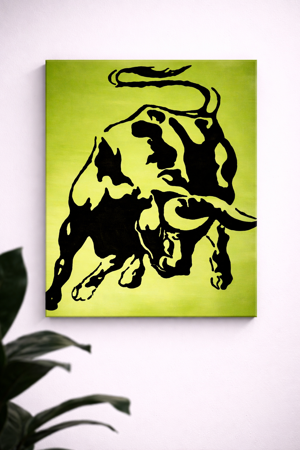 SOUFFLE DE TORO – 50L x 60H cm Peinture acrylique sur châssis entoilé. - ANMARY