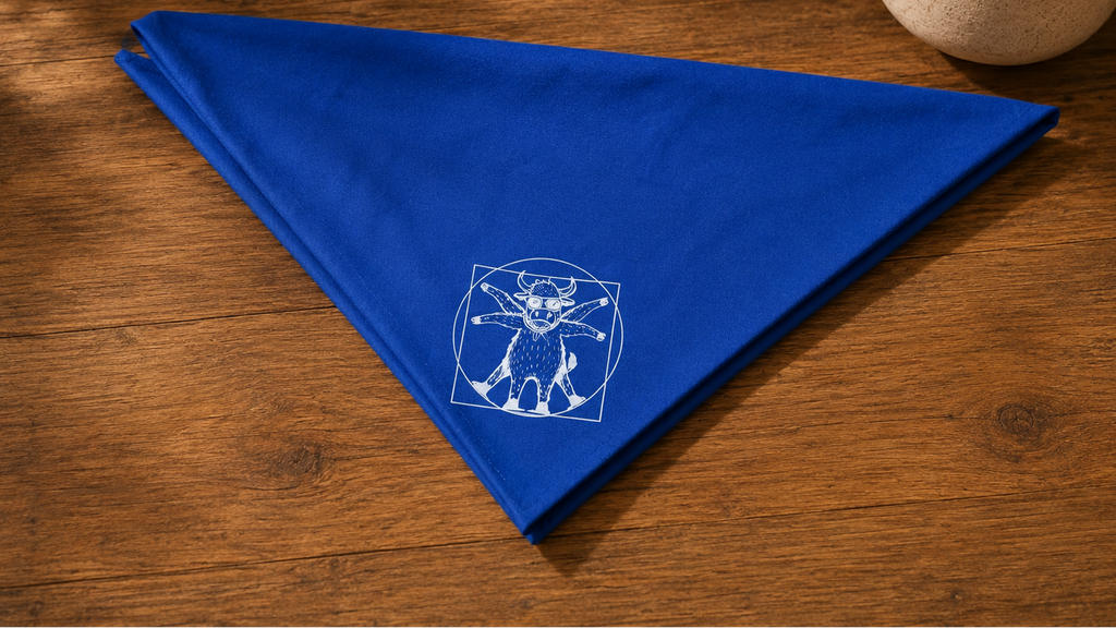 Bandana Bleu - Féria de Céret 2026 - L'Homme de Vitruve
