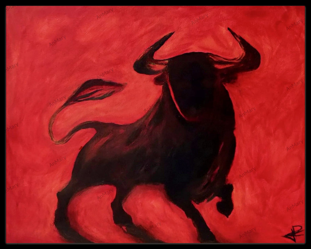 EL TORO – 55L x 46H cm. Peinture acrylique sur châssis entoilé. - ANMARY